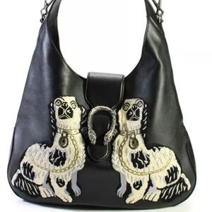 Gucci King Charles Spaniel Lg Diaonysus Hobo bag (black)
